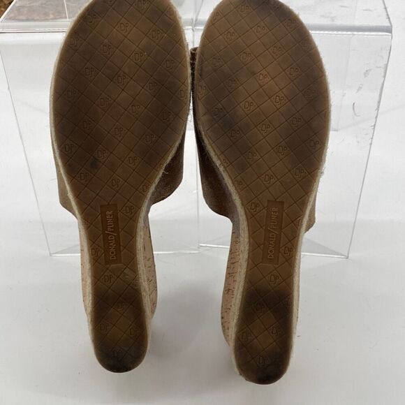 Donald‎ Pliner Janet Metallic Espadrille Wedges Cork Toe Sandal Gold 11 - Picture 12 of 15